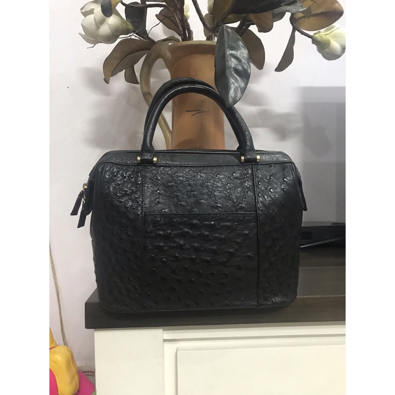 Túi da đà điểu phom công sở-used bags