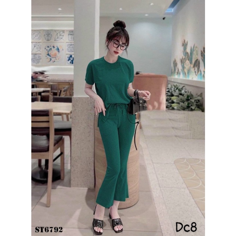 (Free Ship) SÉT BỘ THUN GÂN QUẦN KIỂU ỐNG BÁT SIÊU ĐẸP TT