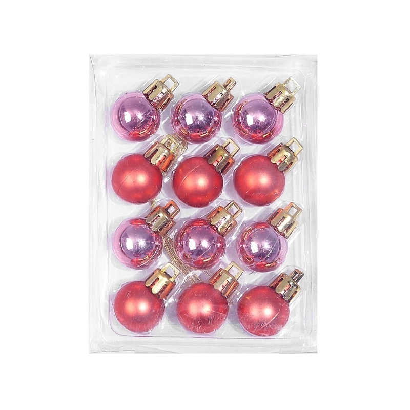 Set 12 Trái Châu Nhiều Màu Sắc Dùng Để Trang Trí Cây Thông Giáng Sinh