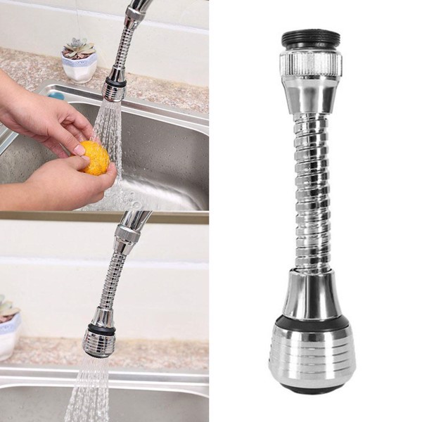 Đầu vòi xịt nước tăng áp Inox 360 độ cho vòi bồn rửa - Đầu Vòi Tăng Áp rửa chén - Cần rời thay thế lắp bồn rửa chén