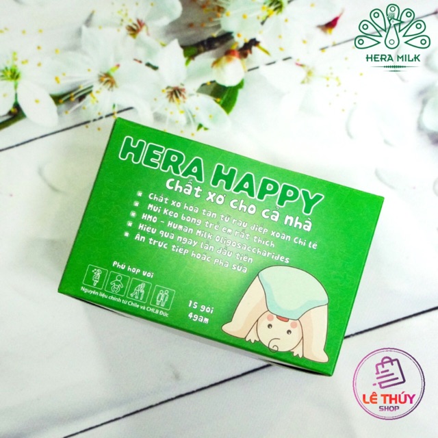 Chất Xơ Hera Happy - Chất Xơ Hoà Tan - Bổ Sung Chất Xơ (Hộp 15 gói)