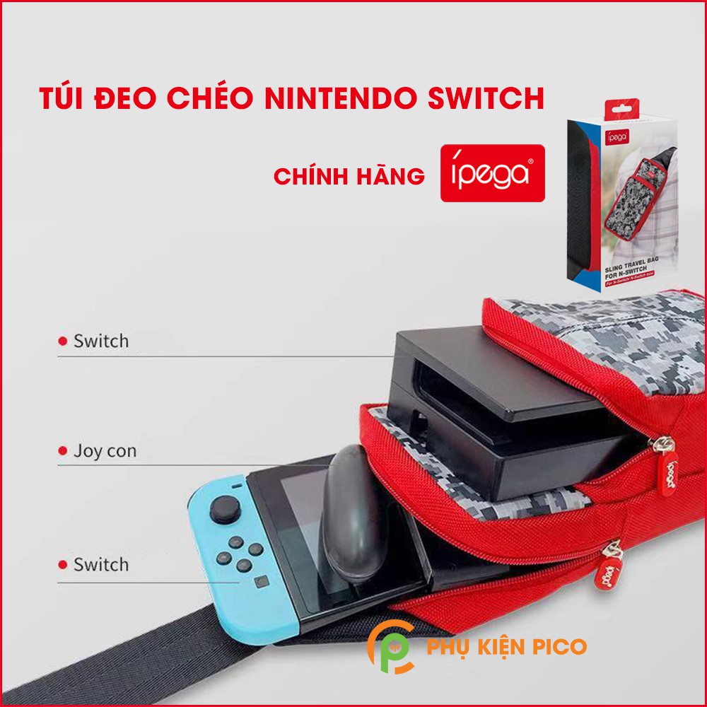 Túi đựng Nintendo Switch chính hãng ÍPega - Túi đeo chéo Nintendo Switch, Nintendo Switch Lite