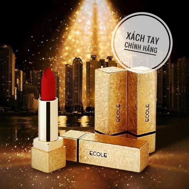 Son thỏi lì 𝐄𝐜𝐨𝐥𝐞 𝐃𝐞𝐥𝐢𝐠𝐡𝐭 𝐋𝐢𝐩𝐬𝐭𝐢𝐜𝐤 kèm hộp và túi