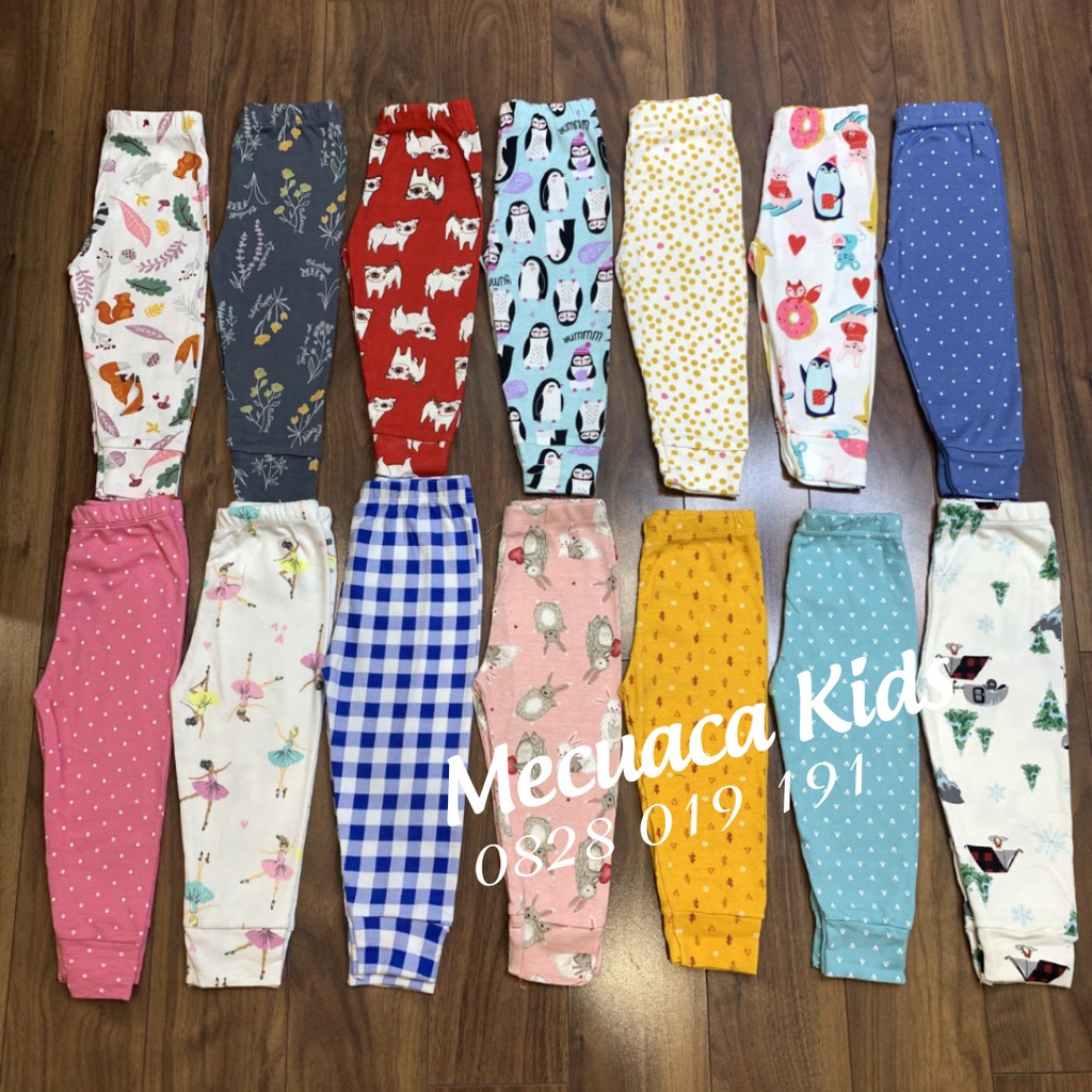 [1-6y] SET 2 quần chục dài cotton bé gái