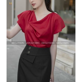 Áo lụa trơn cổ đổ HH Clothing