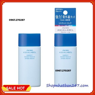 Sữa dưỡng da chống nắng Shiseido Aqualabel Perfect Protect Milk UV SPF50+ PA+++ - Chuyên sỉ