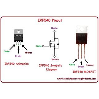 2 Mosfet IRF540 Kênh N