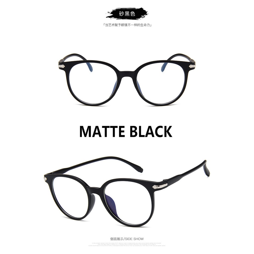 Mắt kính gọng tròn chống ánh sáng xanh kiểu dáng hợp thời trang dành cho nữ