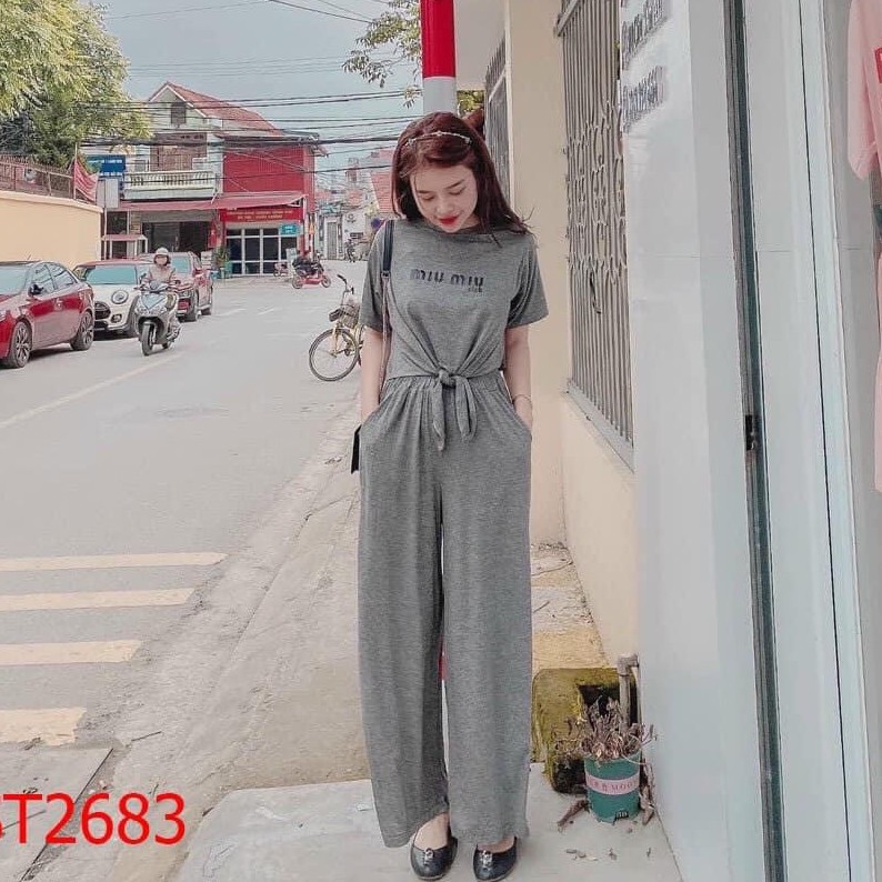 Set đồ nữ cá tính, set quần dài áo thun đi chơi sang chảnh mùa hè đẹp 8A00172 | BigBuy360 - bigbuy360.vn