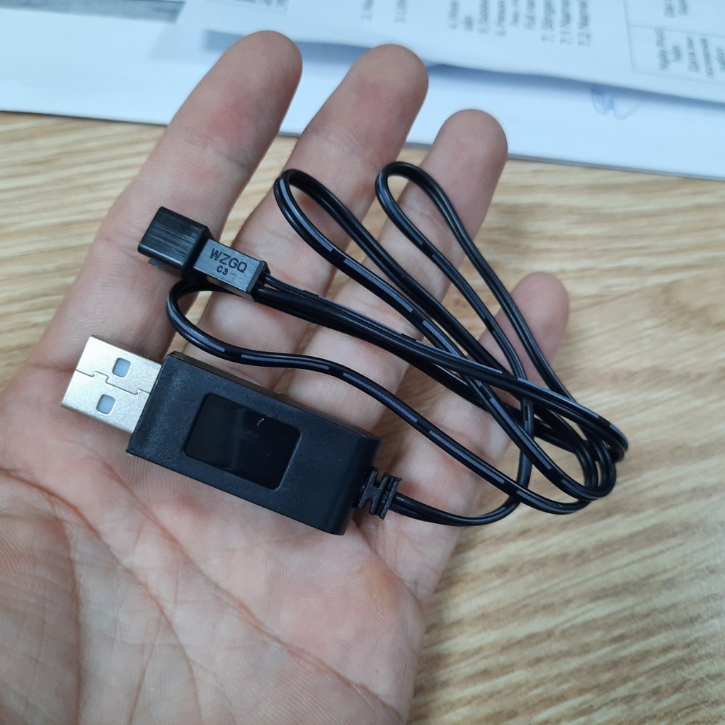 Cáp sạc 3.7v SM dùng cho pin xe mô hình pin các loại hoặc pin 18650, pin 14500