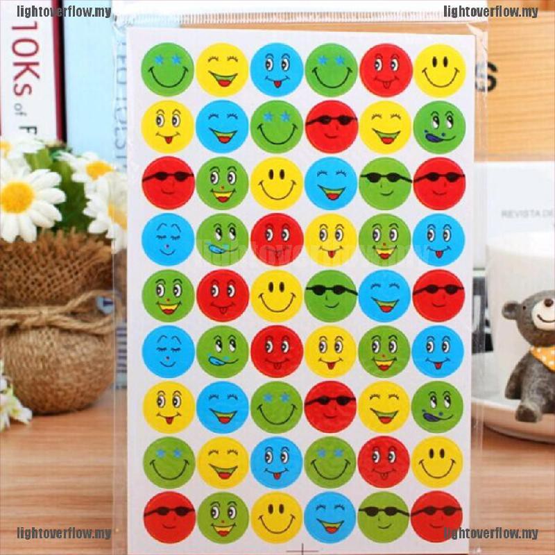 Bộ 10 Miếng Dán Hình Mặt Cười Dùng Làm Phần Thưởng Cho Giáo Viên