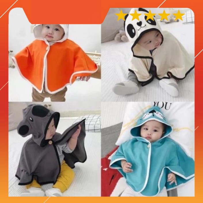 Áo choàng chống nắng chống gió hình thú cho bé 17kg trở lại