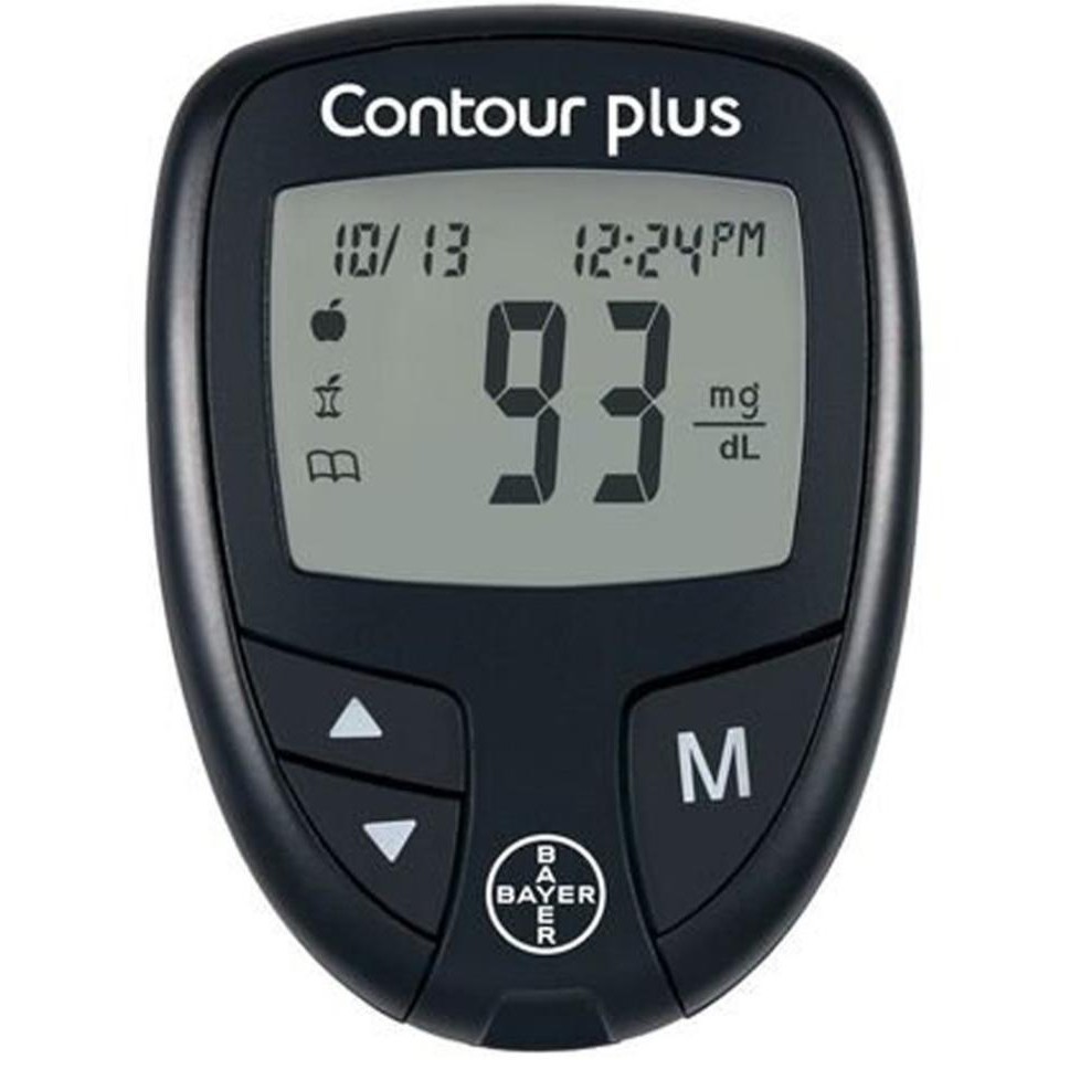 TRỌN BỘ Combo Máy đo đường huyết Bayer Contour Plus Đức bao gồm kim & bút chích máu, TẶNG THÊM HỘP QUE THỬ 25que