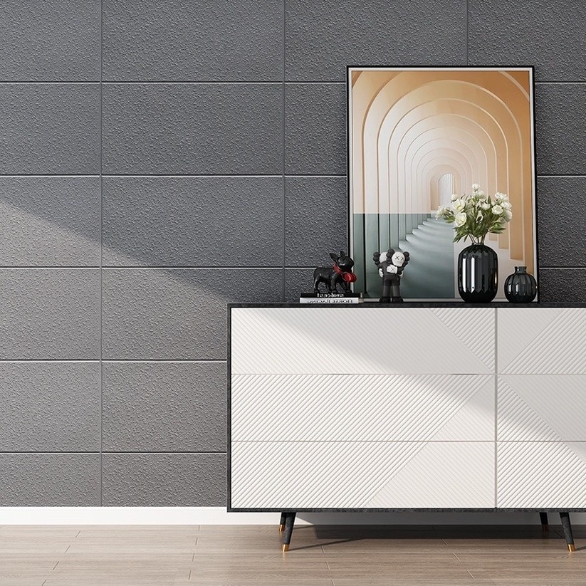 Miếng Dán Tường 3D Màu Trơn Chống Thấm Nước Thiết Kế Đơn Giản Hiện Đại 2022