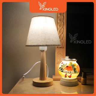[Mở bán lỗ xin đánh giá 5 sao] Đèn ngủ để bàn bằng gỗ cực vintage - Tặng kèm bóng LED, hàng có sẵn