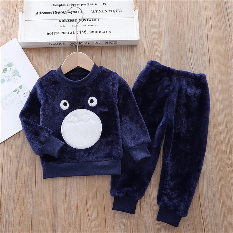 BEAR LEADER Bộ Đồ Thời Trang Hai Món Vải Nhung In Hoạt Hình Mèo Kiểu Hàn Quốc Thời Trang Xuân Thu Cho Bé Trai + Gái 1-6 Tuổi