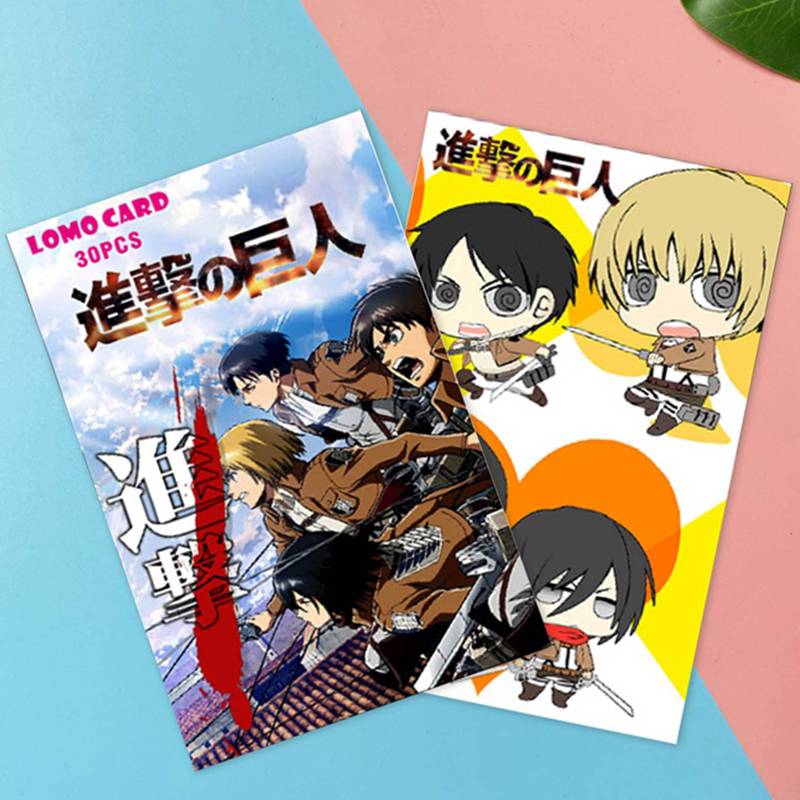 30 Lomo card ảnh in hình Anime Attack on Titan Lomo Card Photocard HD Photo Print Album Photocard Collection Of Homemade DIY Card Sets For Fans Gifts Figma Eren Jaeger Mikasa Ackerman Levi Rivaille Rival Ackerman kids gift