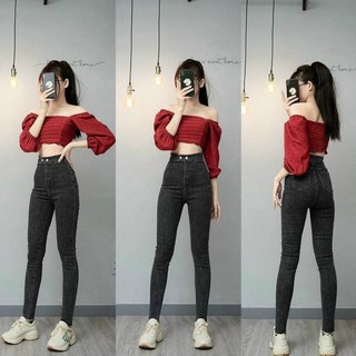 quần jean nữ cao cấp win 268 m 01 màu XÁM lưng cao siêu hót phong cách hàn quốc thời trang N120