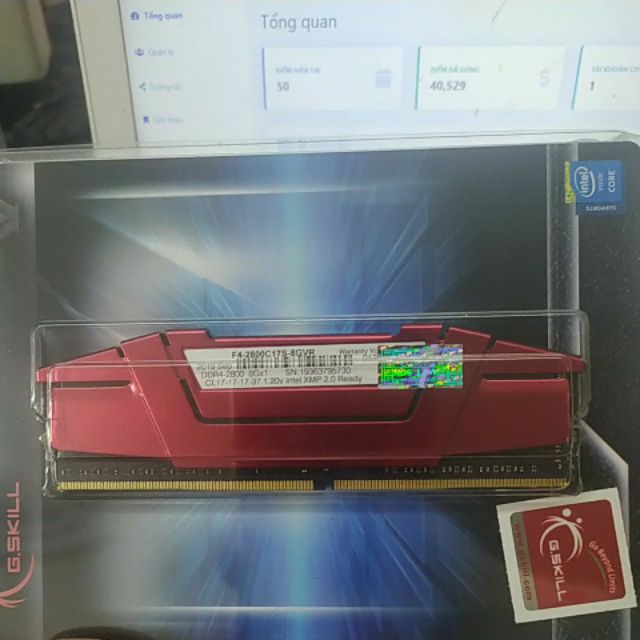 RAM DDR4 BUS 2800 8G CÓ TẢN NHIỆT. BẢO HÀNH 3 NĂM TEM VIETSON