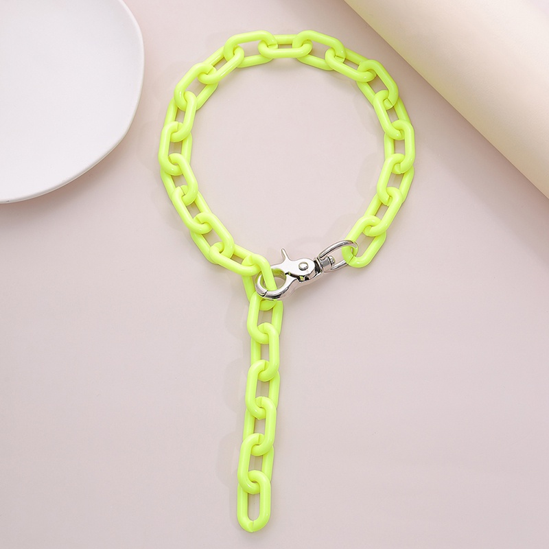 Vòng cổ dạng chuỗi dây xích chất liệu acrylic phong cách punk rock thời trang cá tính cho nữ