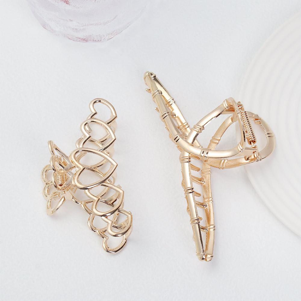 Kẹp Tóc Kim Loại Rỗng Kiểu Hàn Quốc