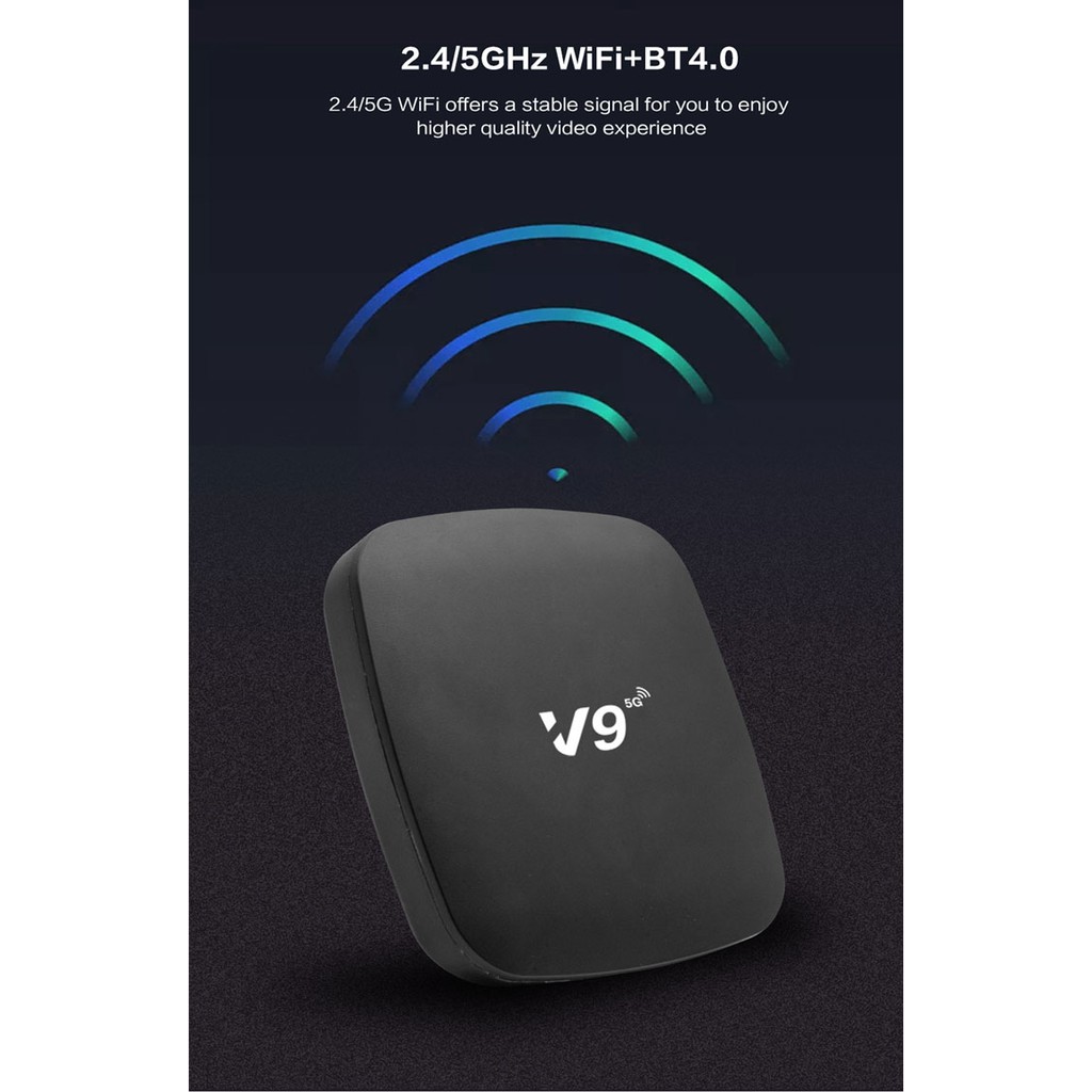 NHANH TAY RINH NGAY ĐẦU THU V9 TV box Android 10.0 TV box thông minh Bluetooth 4.0 RAM 2G WiFi 2.4/5.0 TẶNG CHUỘT