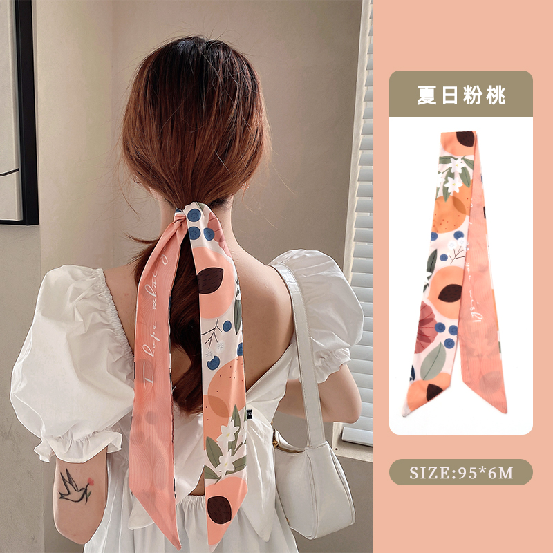 Khăn choàng lụa buộc tóc kiểu Pháp thời trang đa năng dành cho nữ