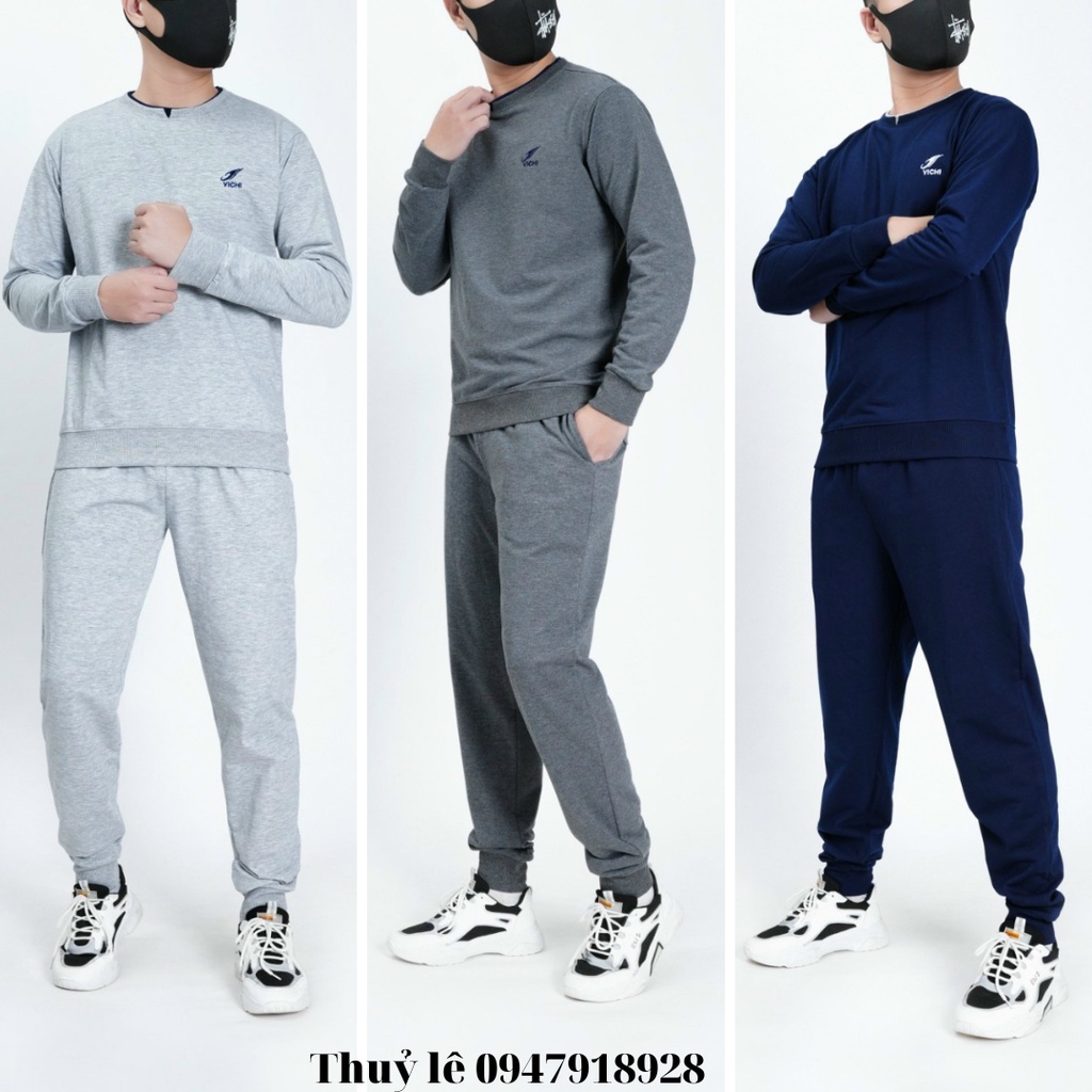 Bộ nỉ nam thun da cá chất dày dặn, dáng khỏe khoắn, giữ ấm tốt cho các anh