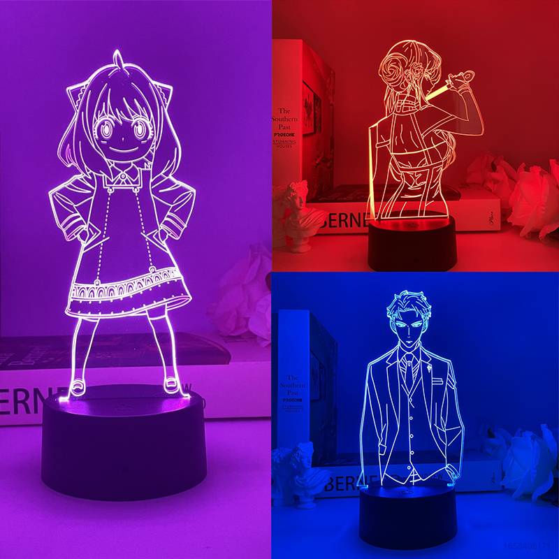 Đèn Ngủ LED USB Yor Loid Anya 1 # In Họa Tiết Anime SPY FAMILY Kèm Điều Khiển Từ Xa Trang Trí Nhà Cửa