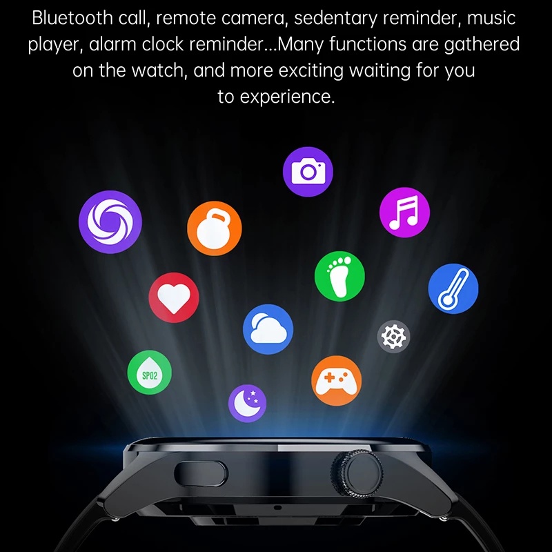 Đồng hồ thông minh lige dành cho nam thời trang mới toàn màn hình cảm ứng thể thao nam đồng hồ thông minh chống nước + hộp