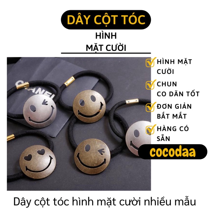 Dây Cột Tóc - Thun Buộc Tóc Hình Mặt Cười Ngộ Nghĩnh, Đơn Giản 5992 [FREESHIP]
