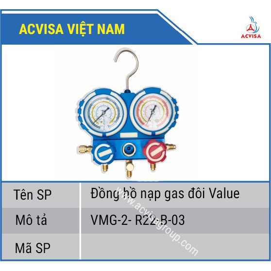 Đồng Hồ Gas Đôi VALUE Model: VMG-2-R22-B-03 (Không Dây)