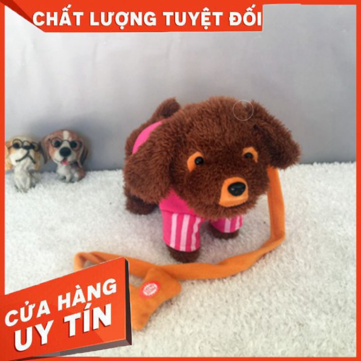 HOT- Chó bông dắt dây 💖FREESHIP💖 Chó BIẾT ĐI, BIẾT HÁT, DẮT DÂY CHO BÉ (26 bài hát)