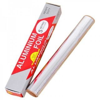 Cuộn giấy bạc nướng thực phẩm 30cm loại dày đẹp, màng nhôm bọc thực phẩm bảo quản thức ăn