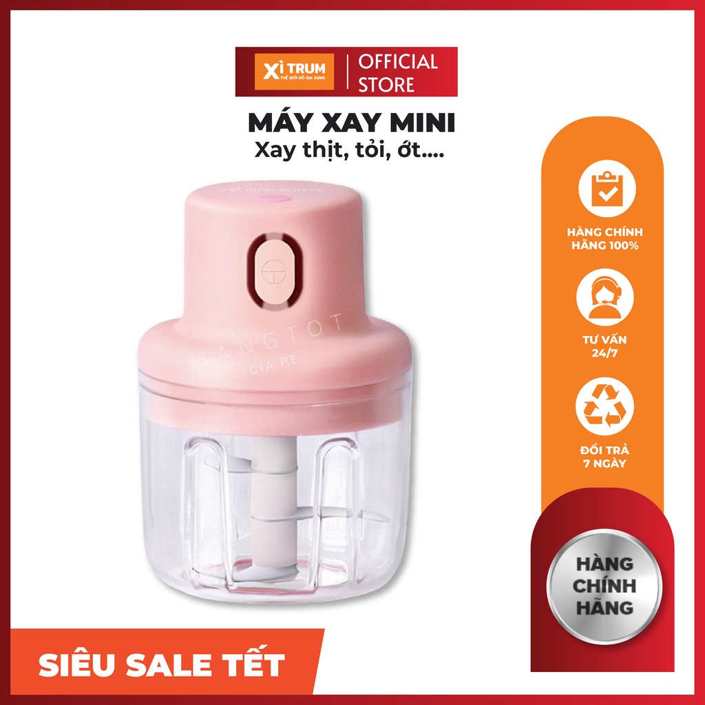 [FREESHIP❤️] Máy Xay Mini Sạc Điện, Xay Thịt Ớt Hành Tỏi Rau Củ Quả Cầm Tay Siêu Tiện Lợi Hàng Cao Cấp, Uy Tín Tại Shop