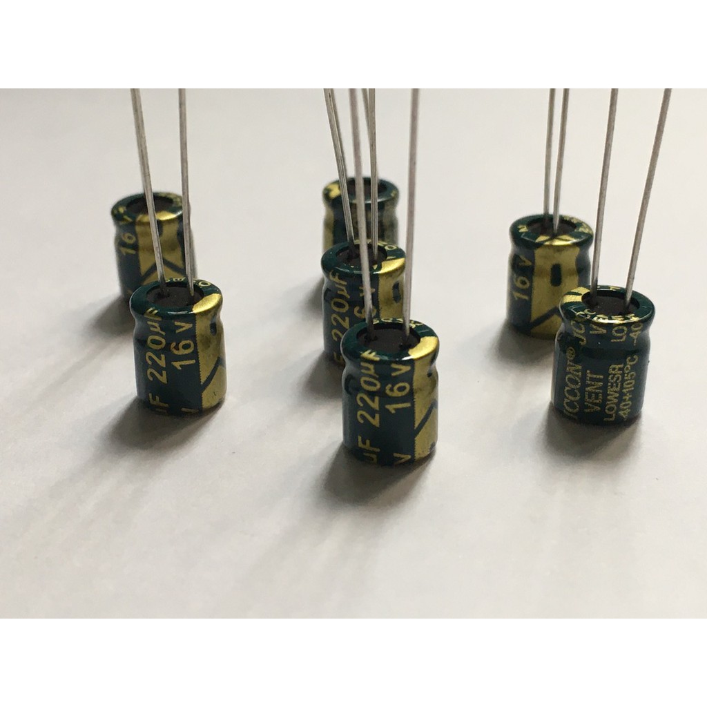 Tụ 16V 220uF 6x7mm Tần Số Cao