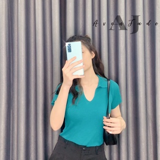 Áo Polo nữ cổ V