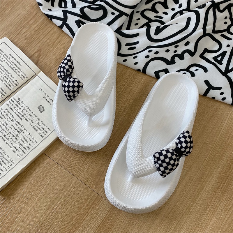 Dép MARTINI xỏ ngón đế dày đính nơ hoạt hình đáng yêu thời trang đi biển 2022