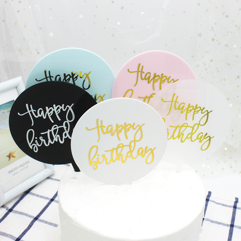 Topper Cắm Trang Trí Bánh Kem Chữ Happy Birthday