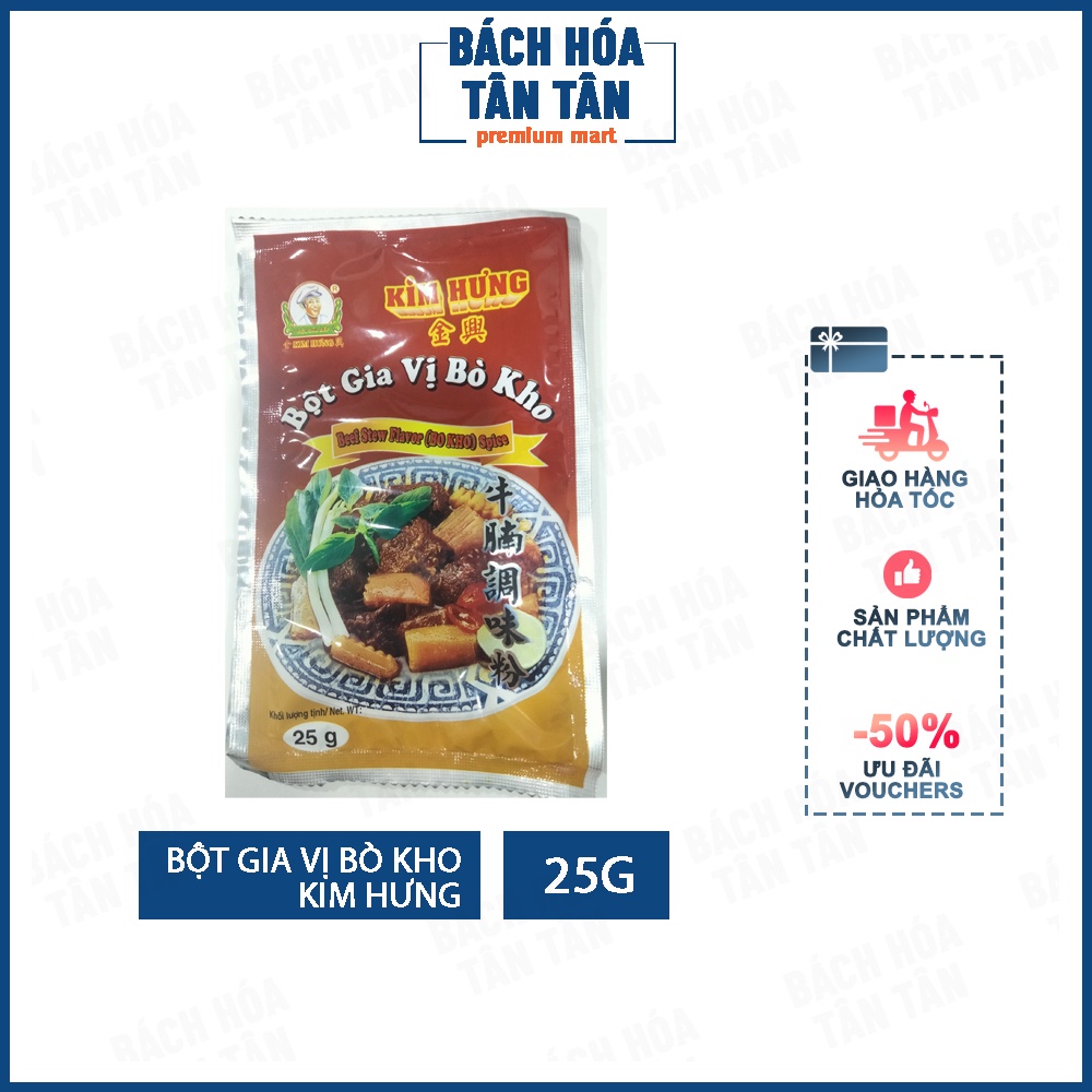 Bột gia vị nấu bò kho hiệu Kim Hưng, gói 25g