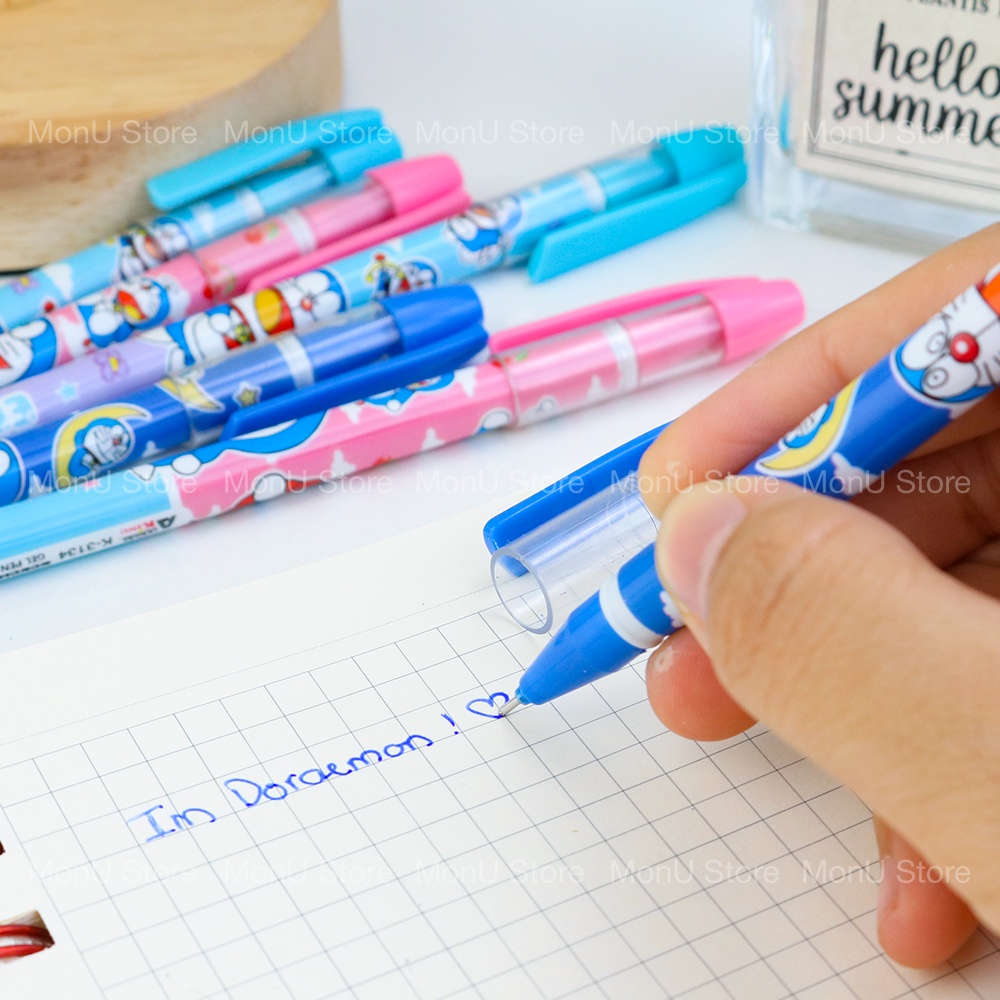 Bút bi nước, bút gel mực xanh có thể xóa được DORAEMON DOREMON dễ thương cute MON0340 TooYoo