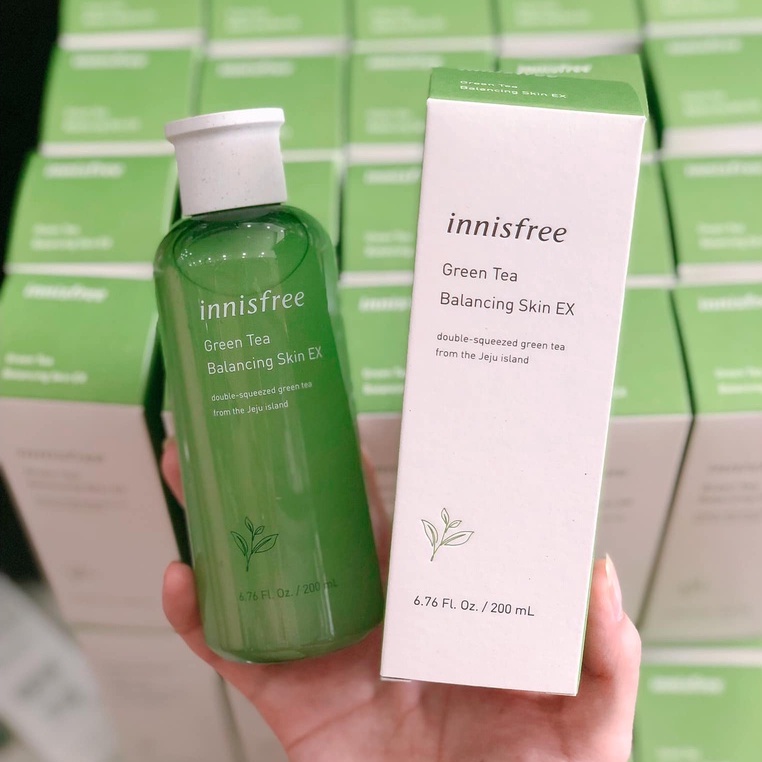 Nước Hoa Hồng Innisfree Trà Xanh Green Tea Balancing Skin EX 200ML - TONER GIẢM MỤN, KIỀM DẦU