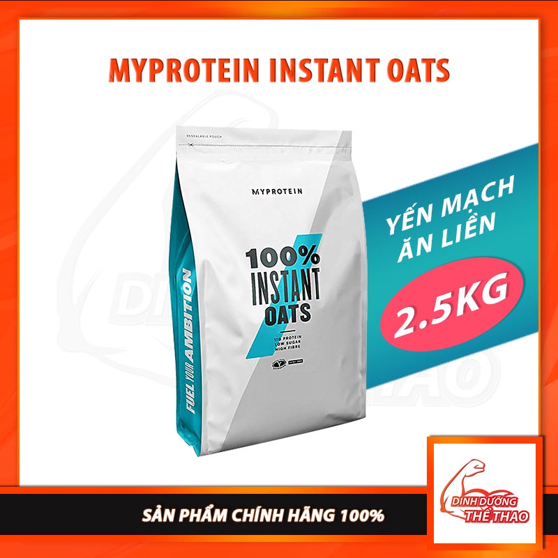 [GIÁ TỐT NHẤT] MYPROTEIN INSTANT OATS YẾN MẠCH ĂN LIỀN 2.5KG | Hỗ Trợ Ăn Uống, Giảm Cân