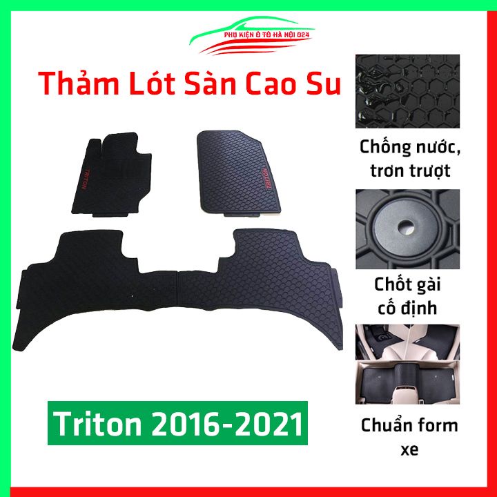 Thảm lót sàn cao su cho xe MITSUBISHI TRITON 2021-2022 hàng chuẩn theo xe chịu lực tốt
