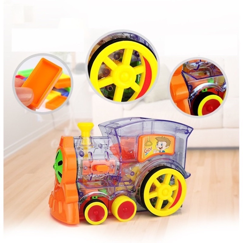 Đồ Chơi Đoàn Tàu Hoả Xếp Domino Tự Động Cho Bé Thoả Sức Sáng Tạo