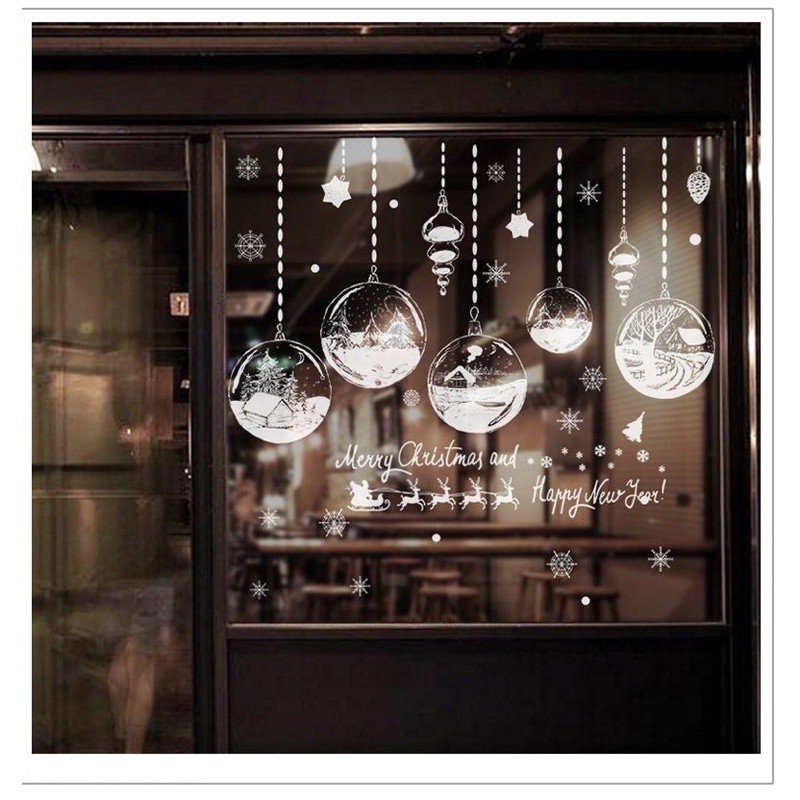 Decl trang trí tường Noel - Mẫu giáng sinh rèm dây lung linh ( Khách ibox chọn mẫu )