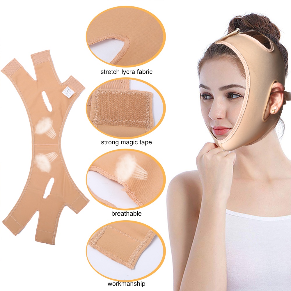 Đai Đeo Mát Xa Mặt Co Giãn Tạo Dáng Mặt Chữ V