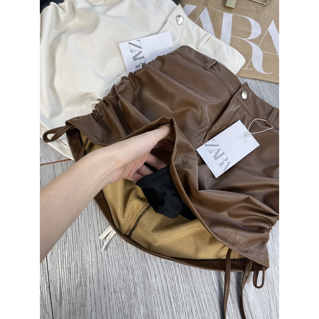 Váy Da Nữ Kiểu Nhún Có Dây Rút 2 Bên Hông Dáng Váy Chữ A Cá Tính THUS V1Q01 | BigBuy360 - bigbuy360.vn