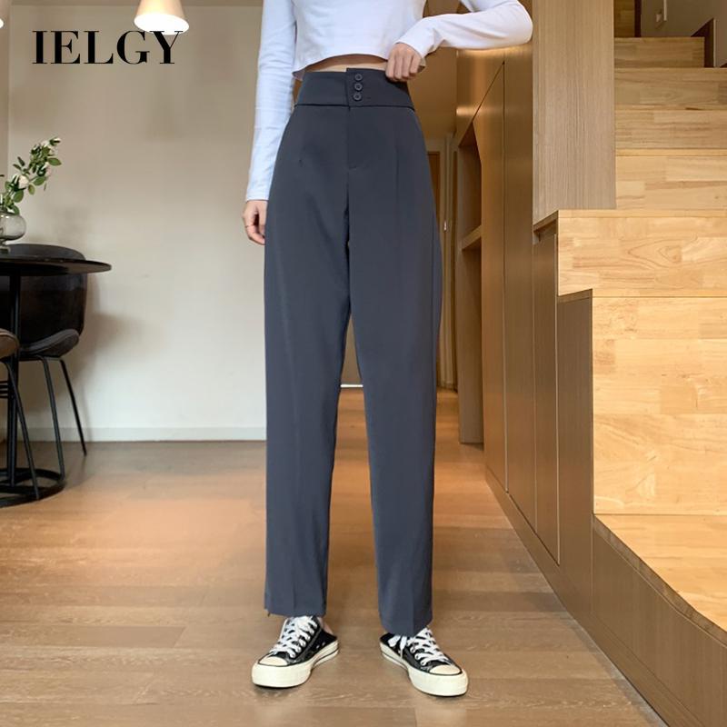 Quần dài IELGY lưng cao dáng đứng thời trang cho nữ