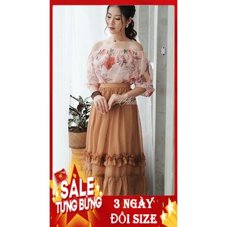 Set áo + chân váy voan lụa - váy đầm thiết kế cao cấp alula